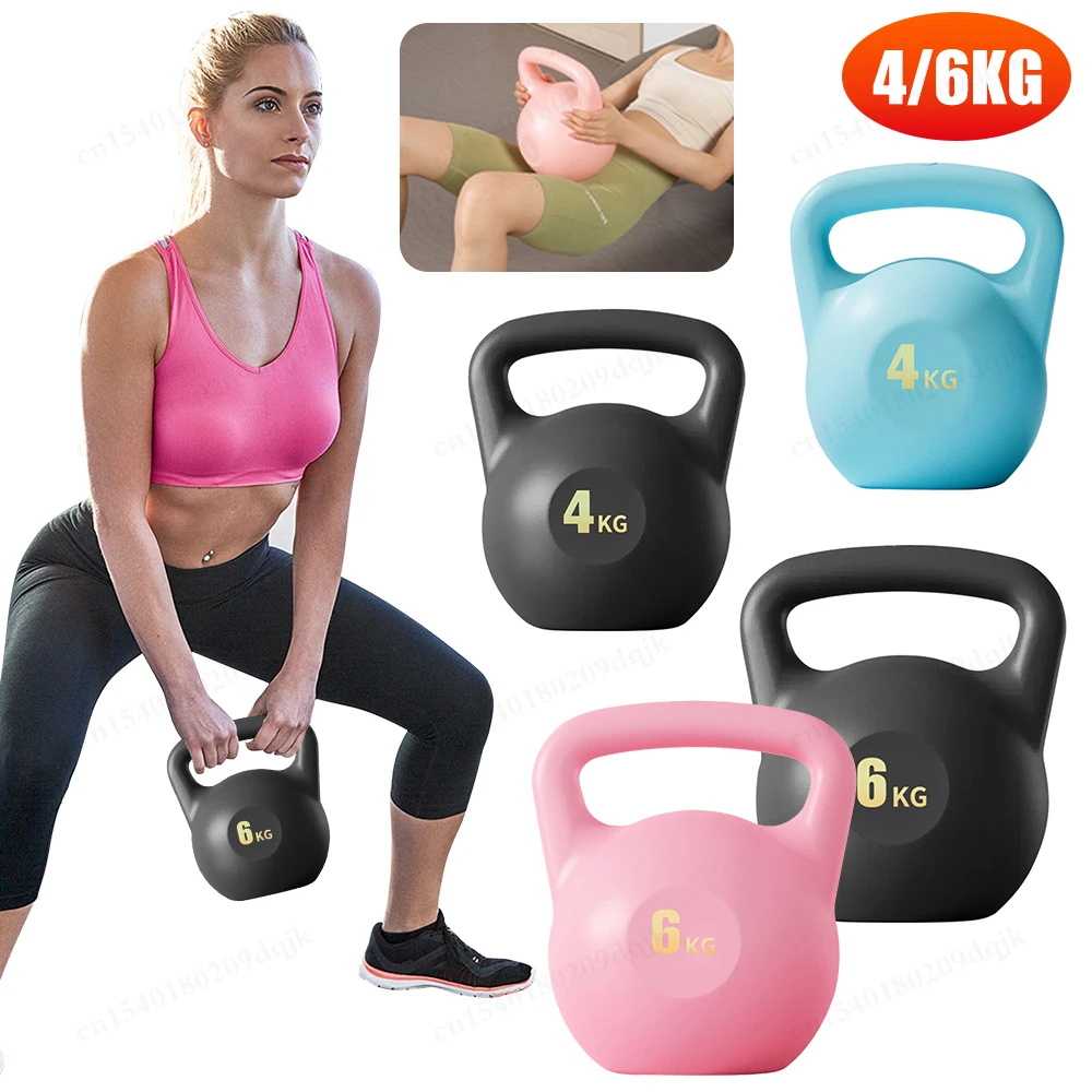 4kg 6kg Water Injection Kettlebell Yoga Fitness Exercise Soft Kettlebell Men Women Hip Deep Squat Muscle Training Kettlebell