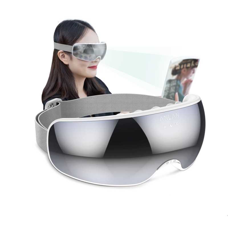 Smart Eye Massager 4D Visualization Eye Massage Eye Mask Smart Glasses EMS Vibration 40℃ Hot Compress Relieve Eye Fatigue