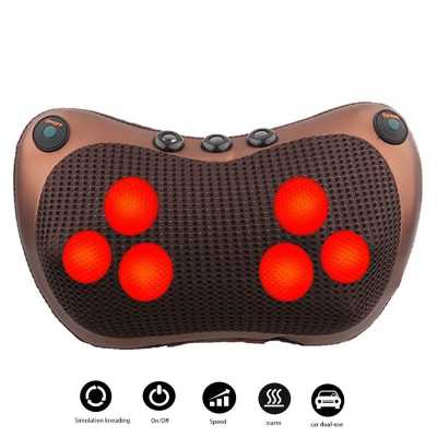 Hoofd Nek Massager Auto Thuis Cervicale Massage Nek Taille Body Elektrische Multifunctionele Massage Kussen Kussen