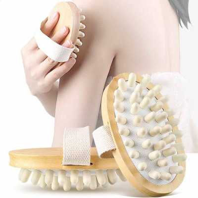 Wood Anti Cellulite Massager Body Slimming Circulation Brush Muscle Relax Palm Sauna Spa Bath Massage