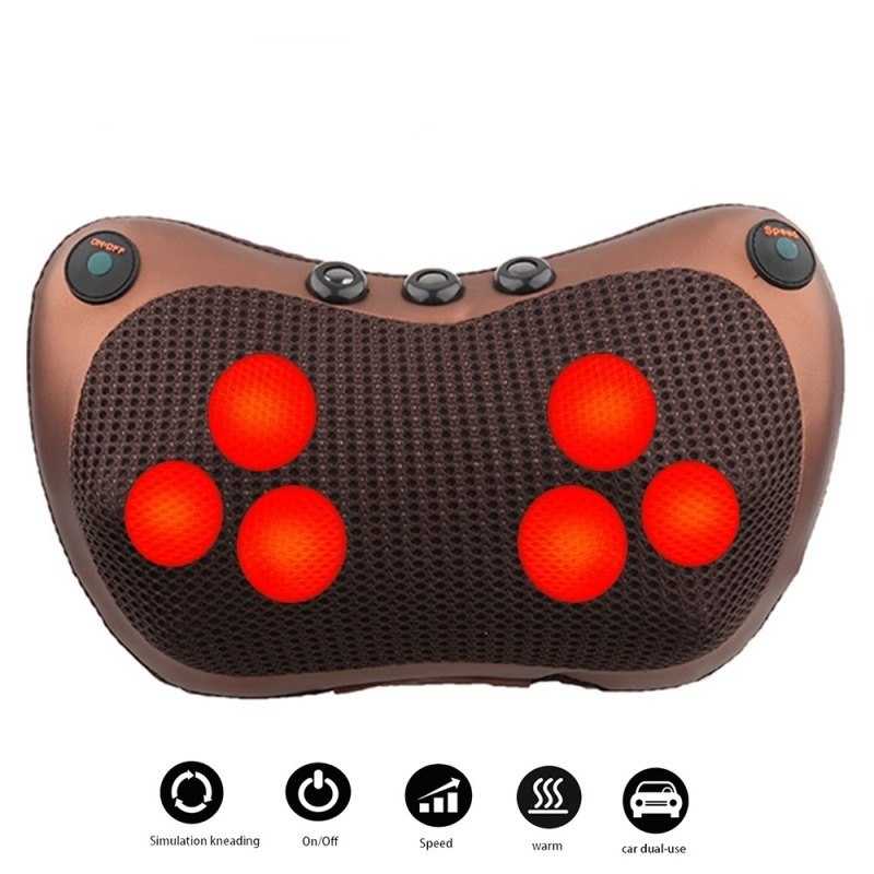 Hoofd Nek Massager Auto Thuis Cervicale Massage Nek Taille Body Elektrische Multifunctionele Massage Kussen Kussen