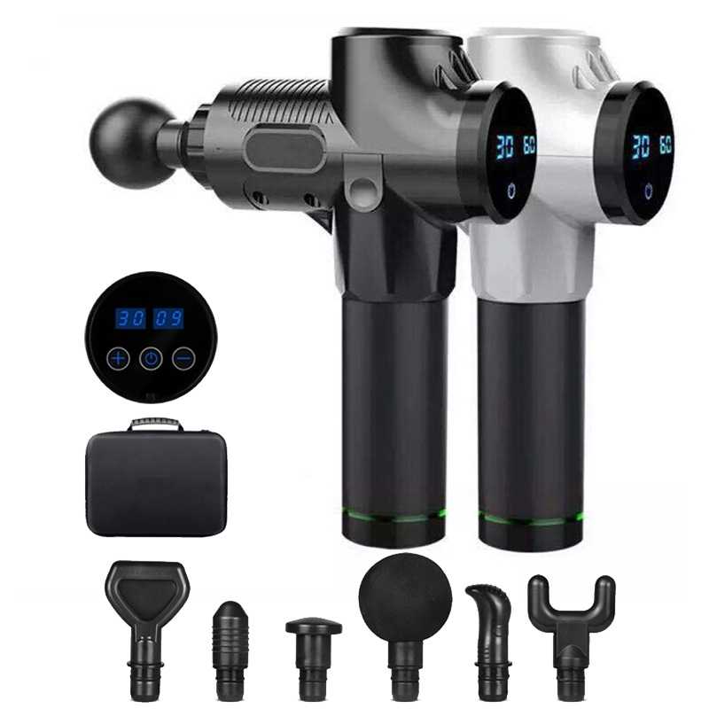 EMS Rechargeable Massage Gun Muscle Stimulator Deep Tissue Professional Massager Neck Body Relaxation Slimming Pain Relief